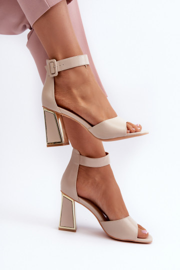 Style élégant Sandales à talons hauts pour femme beige Rosazara 2