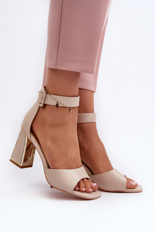Style élégant Sandales à talons hauts pour femme beige Rosazara