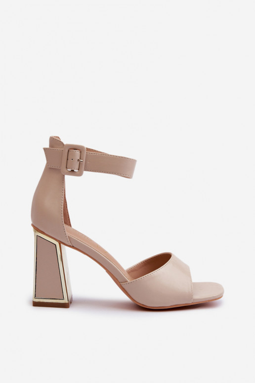 Style élégant Sandales à talons hauts pour femme beige Rosazara
