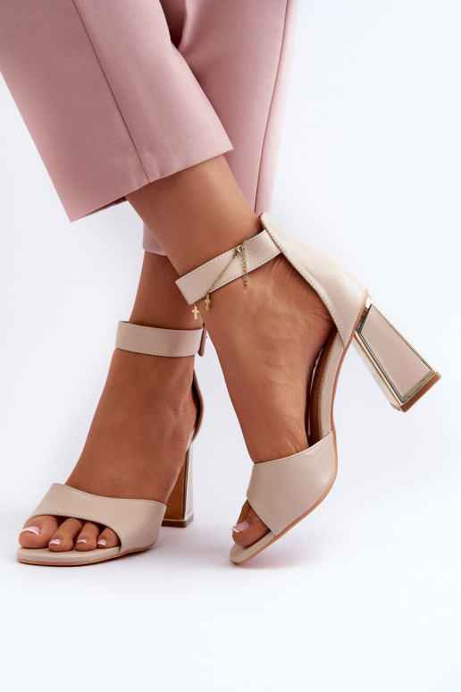 Style élégant Sandales à talons hauts pour femme beige Rosazara