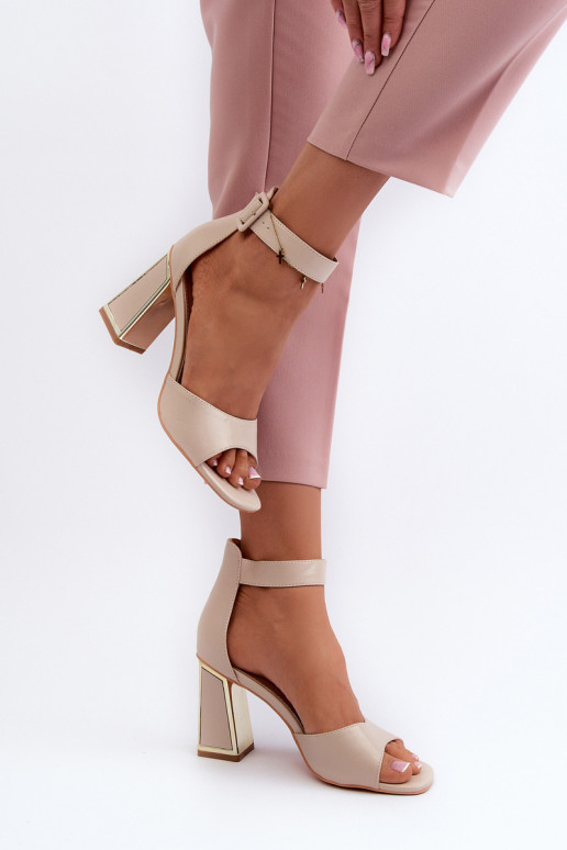 Style élégant Sandales à talons hauts pour femme beige Rosazara