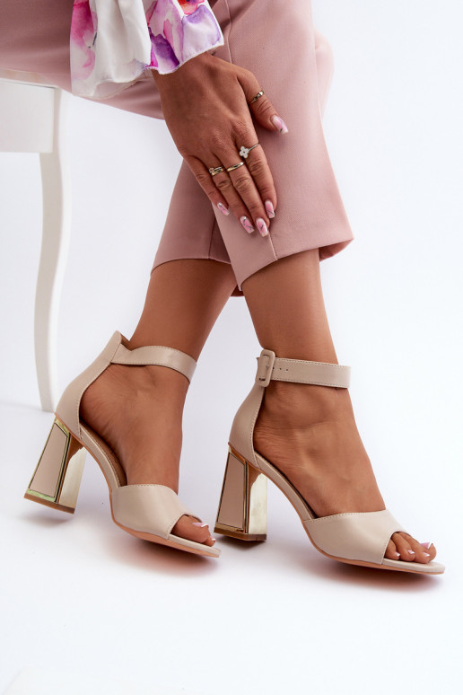 Style élégant Sandales à talons hauts pour femme beige Rosazara