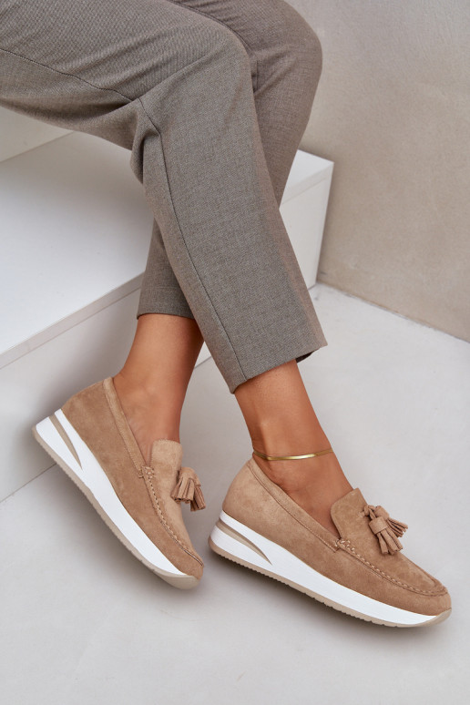 Mocassins Activé Subtilm Koturnie en daim écologiqueoÀe beige Challavia