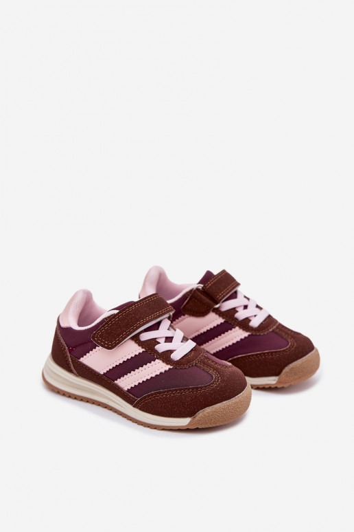 Baskets pour enfants baskets avec attaches adhésives marron Viona