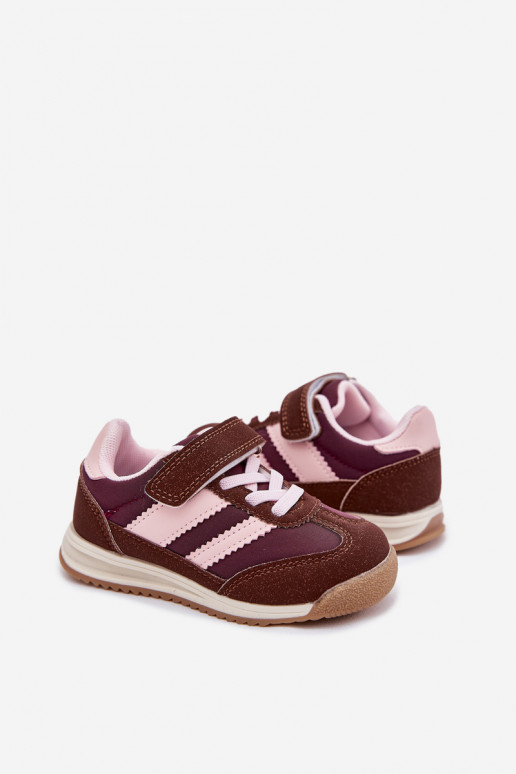 Baskets pour enfants baskets avec attaches adhésives marron Viona