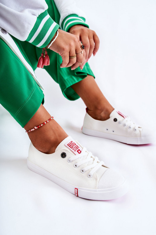 Chaussures de femme Big Star FF274087 Blanc-couleur rouge