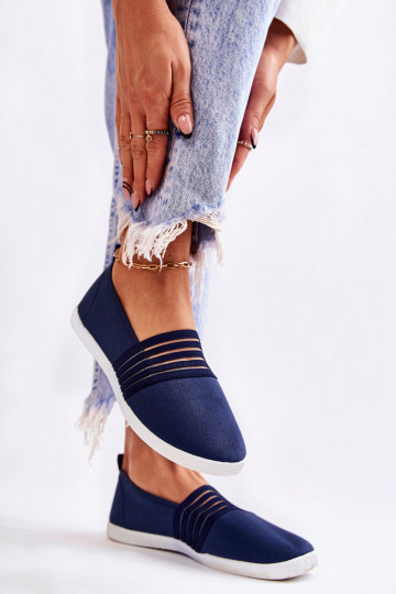 Féminin Baskets  Slip-On bleu foncé Lilis 2