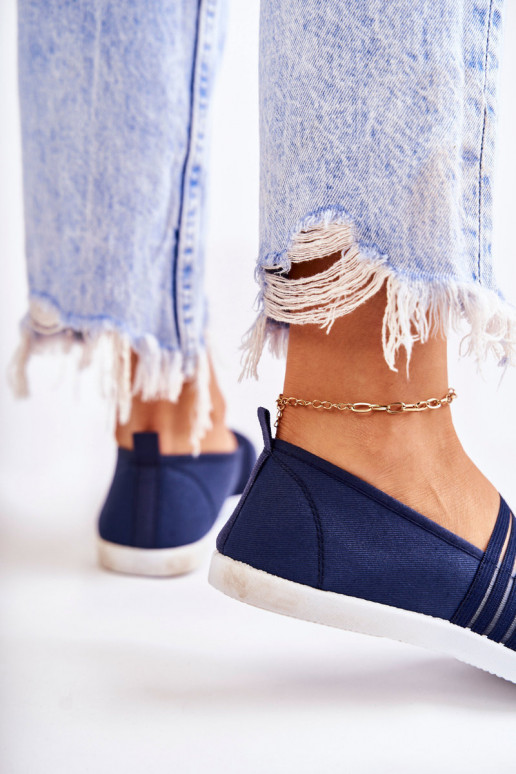 Féminin Baskets  Slip-On bleu foncé Lilis