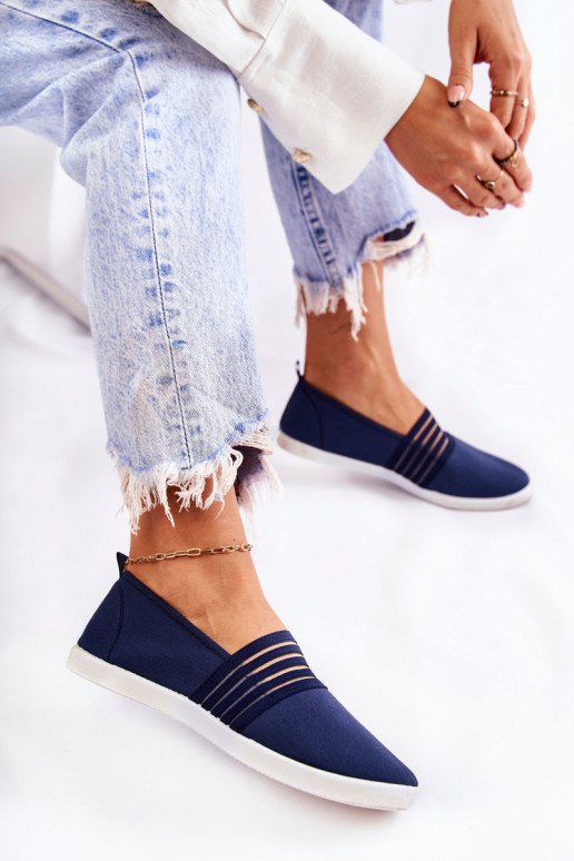 Féminin Baskets  Slip-On bleu foncé Lilis