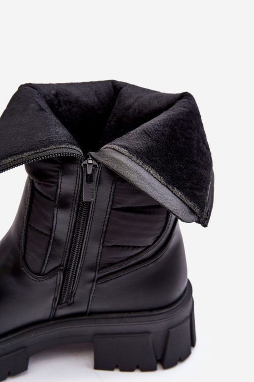 Bottes de neige Bottes réchauffer avec fermetures éclair couleur noire Big Star MM274068