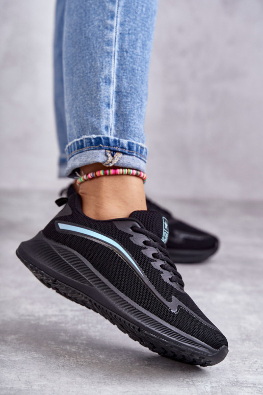 Féminin Chaussures de sport à la mode couleur noire Ida