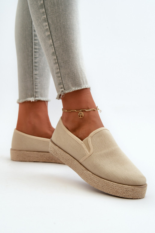 Espadrilles avec une plateforme beige Activéloenma