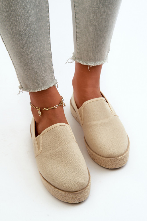 Espadrilles avec une plateforme beige Activéloenma