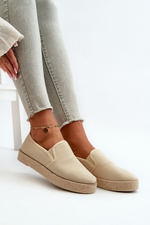 Espadrilles avec une plateforme beige Activéloenma