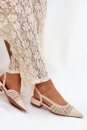Sandales pour femmes Avec tresse Klocke couleur ivoire Nivorra