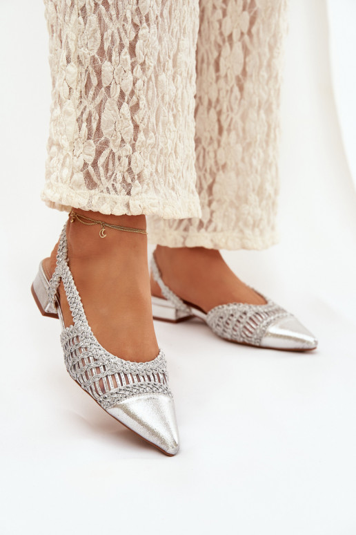 Sandales pour femmes Avec tresse Klocke couleur argent Nivorra