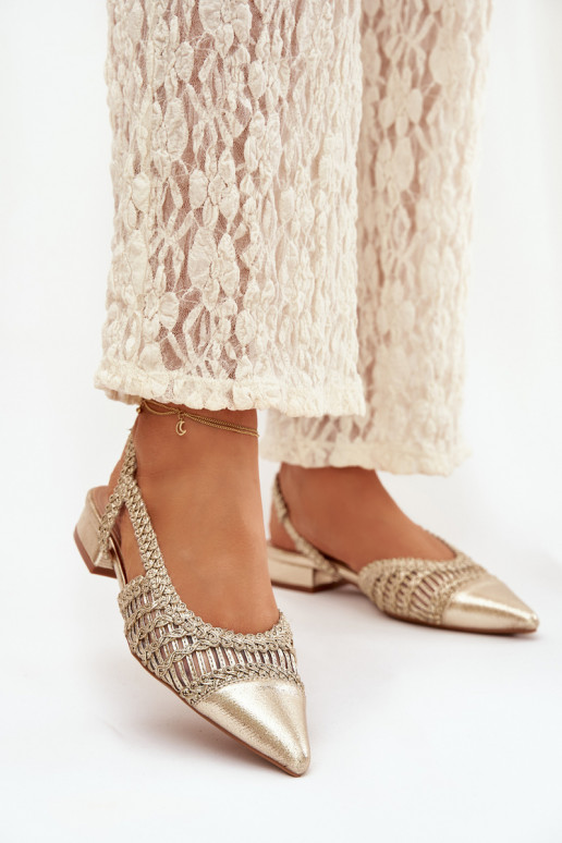 Sandales pour femmes Avec tresse Klocke couleur dorée Nivorra