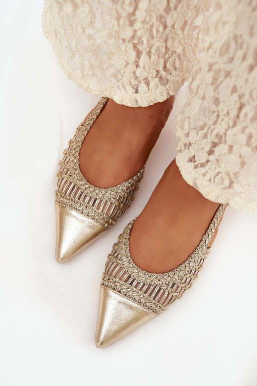 Sandales pour femmes Avec tresse Klocke couleur dorée Nivorra