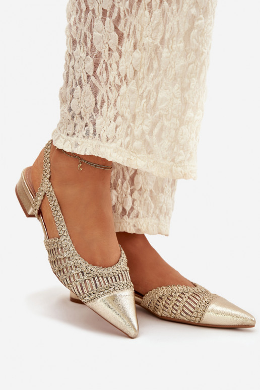 Sandales pour femmes Avec tresse Klocke couleur dorée Nivorra