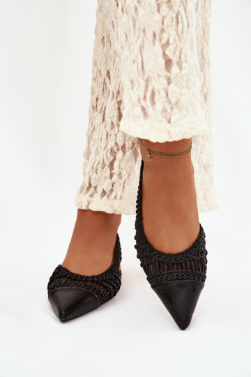 Sandales pour femmes Avec tresse Klocke couleur noire Nivorra 2