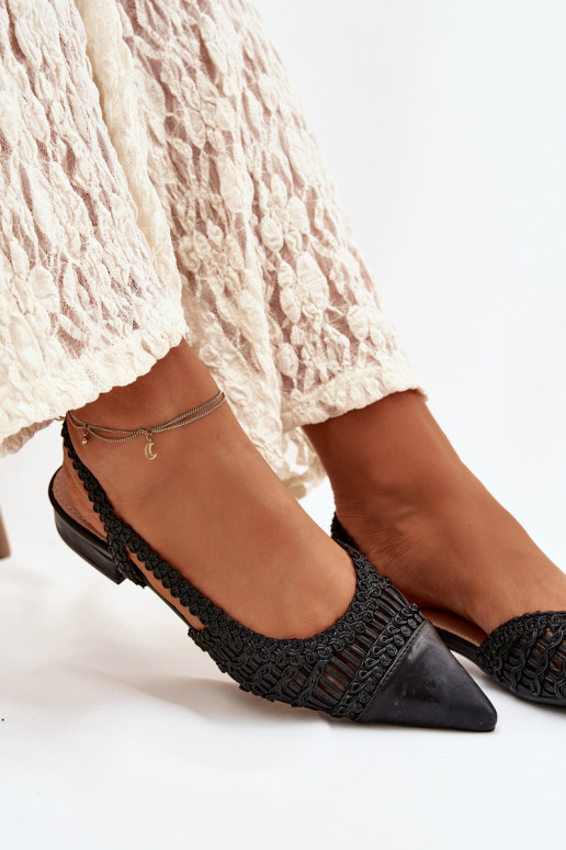 Sandales pour femmes Avec tresse Klocke couleur noire Nivorra