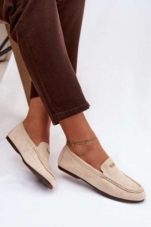 mocassins pour femmesPetitm couleur doréem Detalem beige Sarivelle