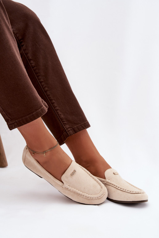 mocassins pour femmesPetitm couleur doréem Detalem beige Sarivelle