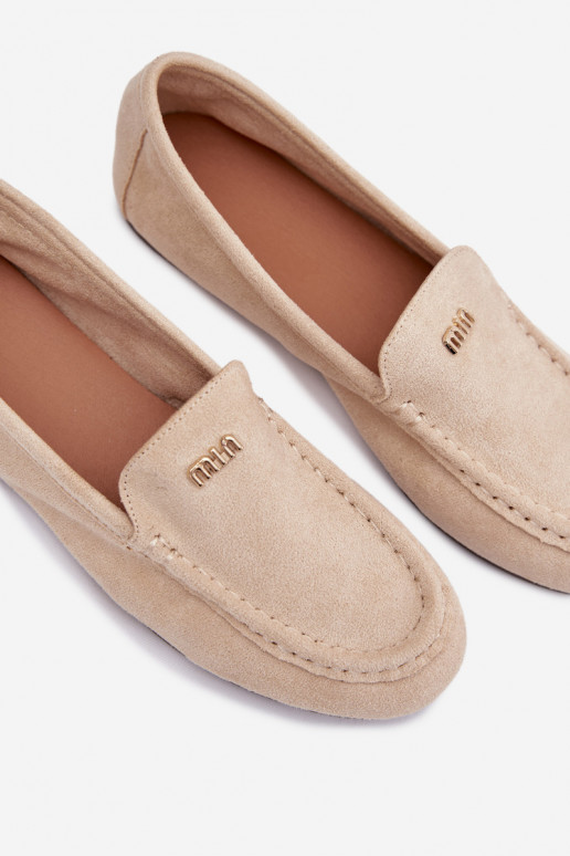 mocassins pour femmesPetitm couleur doréem Detalem beige Sarivelle