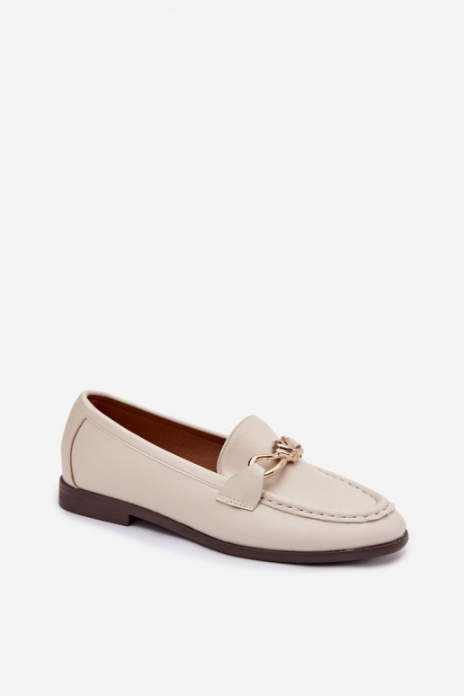 Mocassins Féminin Avec des décorations Detalem couleur ivoire Rosynne