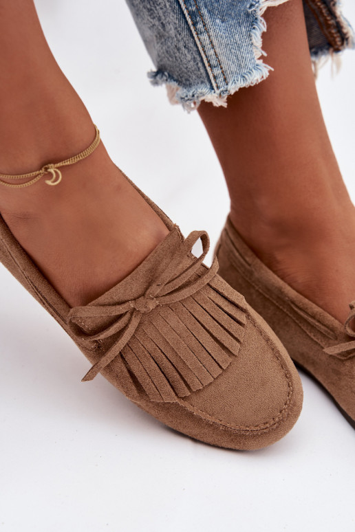 mocassins pour femmes avec des franges marron Janelisse