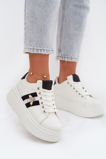 Chaussures de sport blanches avec plateforme Palvessa