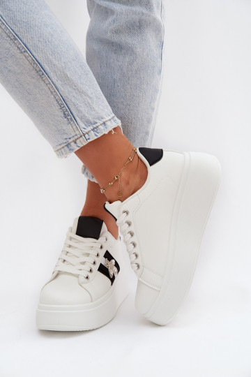 Chaussures de sport blanches avec plateforme Palvessa 2