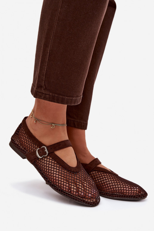 grille Ballerines avec des sangles CzekoladoÀe Pherina