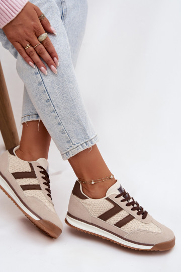 baskets Chaussures modèle baskets Féminin beige Soretta 2