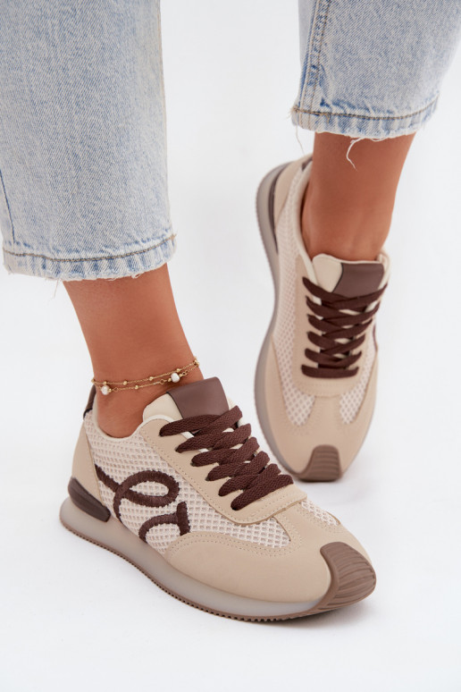 Chaussures modèle baskets baskets Féminin beige-marron Tarlisse