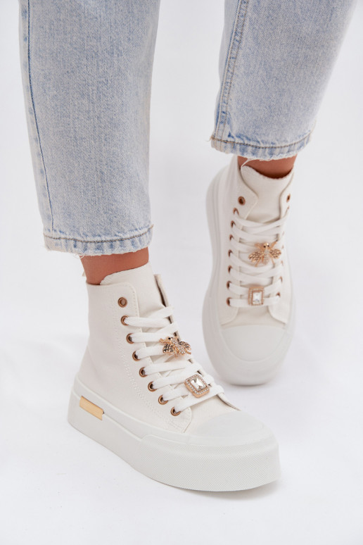 Chaussures de loisirs avec une plateformePrzypinkami couleur blanche Gracella