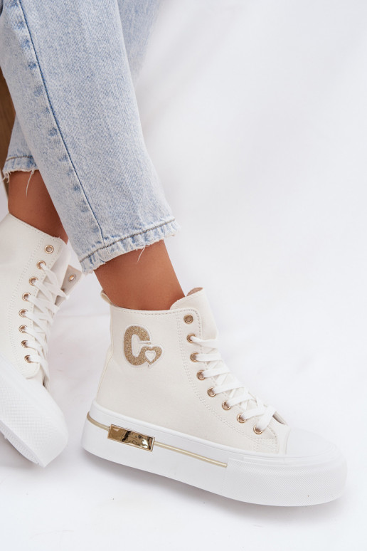 Chaussures de loisirs avec une plateforme couleur blanche Meloria