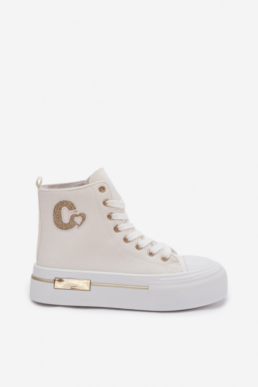 Chaussures de loisirs avec une plateforme couleur blanche Meloria