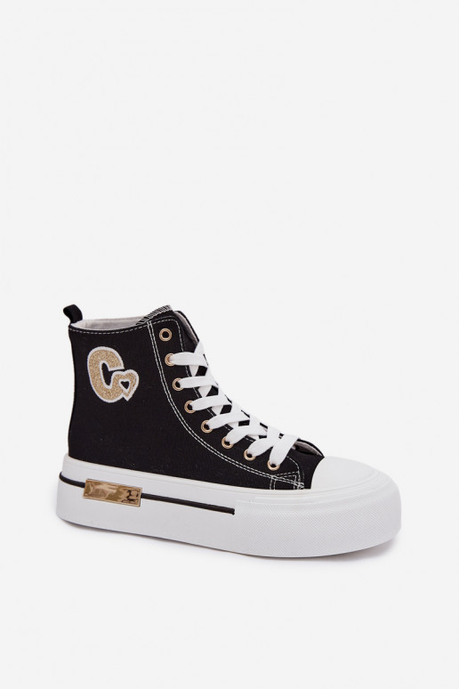 Chaussures de loisirs avec une plateforme couleur noire Meloria