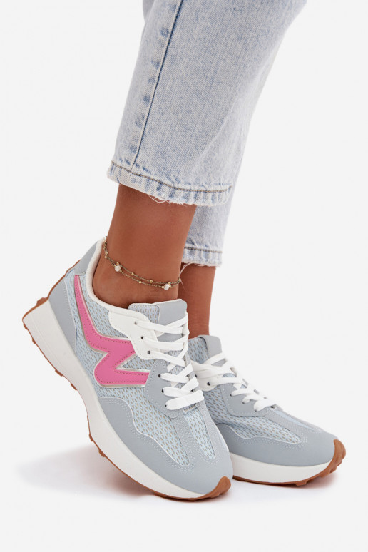 baskets Féminin avec une plateforme couleur bleue Janelora