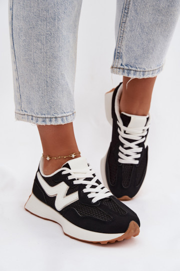 baskets Féminin avec une plateforme couleur noire Janelora