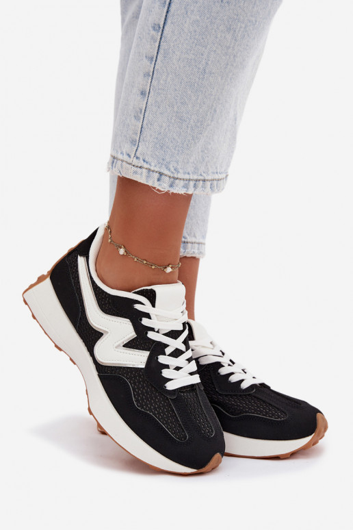 baskets Féminin avec une plateforme couleur noire Janelora