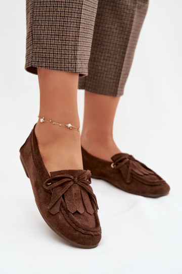 mocassins pour femmes avec des détails élégants Et la frange CzekoladoÀe Glorina 2