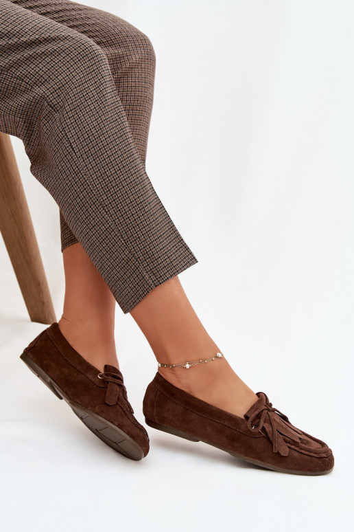 mocassins pour femmes avec des détails élégants Et la frange CzekoladoÀe Glorina