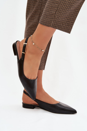 Ballerines avec boucles dorées couleur noire Iverelle 2