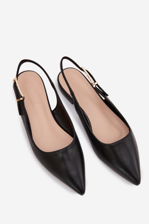 Ballerines avec boucles dorées couleur noire Iverelle