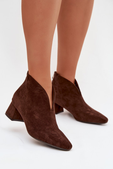 Bottines pour femmes Darlisse couleur chocolat avec broderie 2
