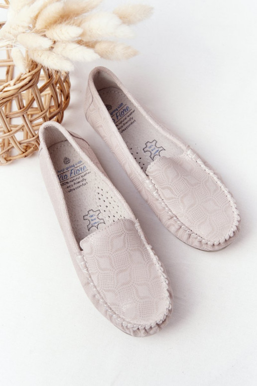 Peau Mocassins RIO FLORE Eco-Friendly beige
