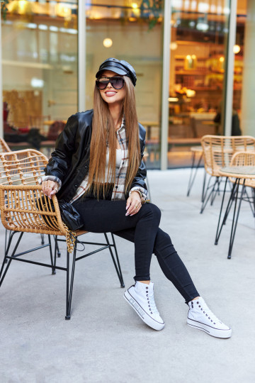 Baskets à plateforme haute Big Star II274014 couleur blanche 2