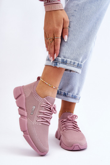 Féminin  Chaussures modèle baskets Memory Foam System Big Star JJ274266 couleur rose 2